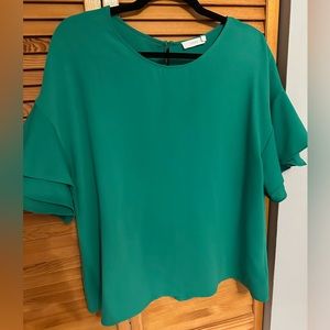 Kelly Green Chiffon top